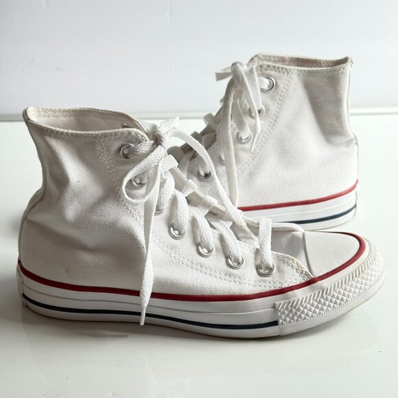 Converse White High-Top Sneakers Size 5 - Picture 7 of 10